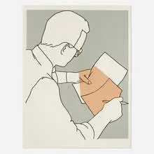 Nancy Dwyer, Isolate, 1979-80, ink and oil on paper