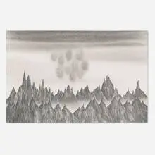 Robyn O'Neil, Blind Grouping II, 2011, graphite on paper
