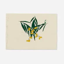 Donald Sultan, Mimosa Aug 5 2015, 2015, gouache, graphite, flocking on Ingres Fabriano