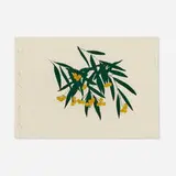 Donald Sultan, Mimosa Aug 13 2015, 2015, gouache, graphite, flocking on paper