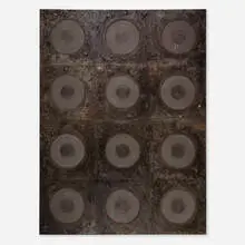 Untitled (NJ07) by Reiji Kimura, 1961, mixed media on canvas, sold Mar 2024