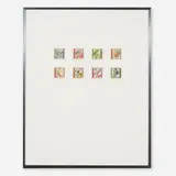 Donald Evans, Vruchten van Nadorp, 1973, watercolor and ink on eight sheets of paper