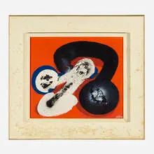 Ladislas Kijno, Variation 2 (Motorpsycho Nitemare de Bob Dylan), 1966, oil on canvas in artist's frame