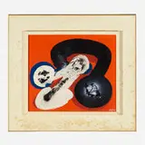 Ladislas Kijno, Variation 2 (Motorpsycho Nitemare de Bob Dylan), 1966, oil on canvas in artist's frame