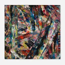 Graham Wilson, Untitled (DBL #62), 2017, oil and spray enamel on canvas