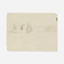 Untitled by Fairfield Porter, c. 1960, graphite on paper, sold Mar 2024