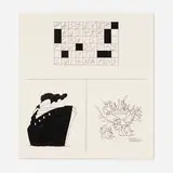 Steve Gianakos, Passover Kosher Cruise for Ducks, 1977, ballpoint pen and graphite on matboard