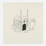 Steve Gianakos, Untitled (Church Dog), 1976, ink on paper