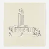 Steve Gianakos, Untitled (City Dog), 1976, ink on paper