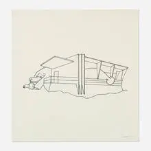 Steve Gianakos, Untitled (Hampton Dog), 1976, ink on paper