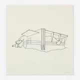 Steve Gianakos, Untitled (Hampton Dog), 1976, ink on paper