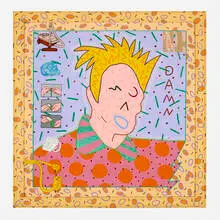 Lee Grantham, Damn, 1984, reverse acrylic on acetate in artist's frame
