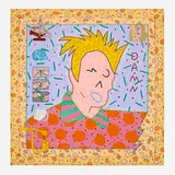 Lee Grantham, Damn, 1984, reverse acrylic on acetate in artist's frame