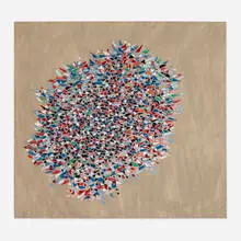 Robert Goodnough, Color Mass on Gray, 1979, oil on canvas