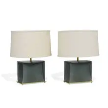 Alberto Dona, Battuto glass lamps, pair
