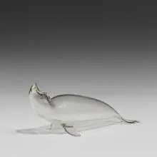 attribution M.V.M. Cappellin, sea lion sculpture
