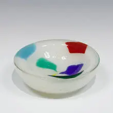 Harlequin bowl by attribution Dino Martens, Italy, sold Aug 2021