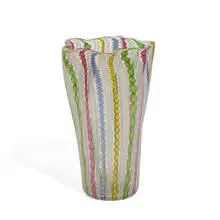 A.V.E.M., Latticino Zanfirico vase, model 11895, Italy