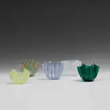 Fazzoletto (Handkerchief) vases, collection of five by Fulvio Bianconi and Paolo Venini, Italy, sold Aug 2021
