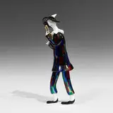 Commedia dell'Arte — Arlecchino con Chitarra (Artistic Comedy — Harlequin with Guitar) by Fulvio Bianconi, sold Aug 2021