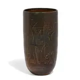 Edwin and Mary Scheier, vase decorated with abstract figures