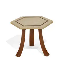 Hexagonal side table by Harvey Probber, sold Aug 2021