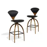 Norman Cherner, swivel bar stools, pair