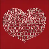Alexander Girard, framed International Heart textile
