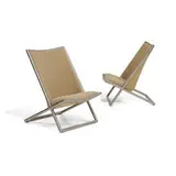 Ward Bennett, Scissor chairs, pair