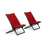 Ward Bennett, Scissor lounge chairs, pair
