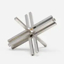 Max Bill, Doublement, 1969, chrome-plated brass