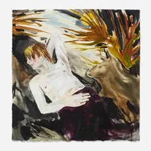 Hernan Bas, Endymion, 2004, acrylic and gouache on paper