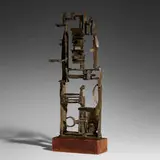 Dorothy Dehner, Untitled, 1962, cast bronze, pine
