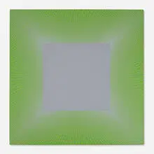 Richard Anuszkiewicz, Soft Grey Square with Lavender, 1979, acrylic on canvas