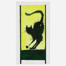 Shadow Cat by Richard Hambleton, 2004, oil on canvas, sold Mar 2019