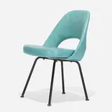 Eero Saarinen, side chair, 1948, vinyl, enameled steel