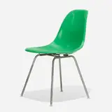 DSX by Charles and Ray Eames, molded fiberglass, chrome-plated steel, rubber, sold Feb 2019