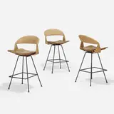 Arthur Umanoff, bar stools, set of three