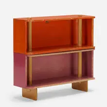 Swingline bookcase by Henry P. Glass, 1952, lacquered wood, birch, plywood, sold Feb 2019