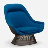 Warren Platner, lounge chair, 1966, upholstery, enameled steel