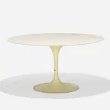 dining table, model 174W by Eero Saarinen, 1957, marble, enameled steel, sold Feb 2019