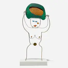 Untitled by Charles Pollock, c. 1975, hand-painted bronze sheeting and copper wire, acrylic, sold Feb 2019