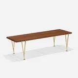 Hugh Acton, bench, 1954, walnut, brass
