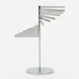Hugh Acton, prototype magazine rack, c. 1965, chrome-plated steel