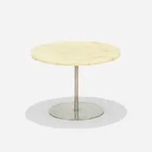 Hugh Acton, occasional table, c. 1960, onyx, chrome-plated steel
