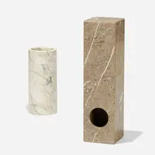 Hugh Acton, Megaforms vessels, set of two, 1978, marble