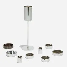 Hugh Acton, collection of AMV Smokers, c. 1960, chrome-plated and bronze-plated steel