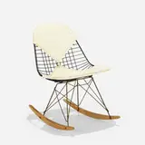 RKR-2 by Charles and Ray Eames, enameled steel, birch, Naugahyde, sold Feb 2019