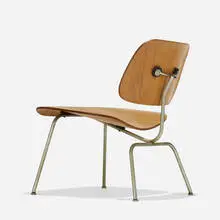 Charles and Ray Eames, LCM, molded ash plywood, chrome-plated steel, rubber