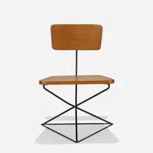 Luther Conover, chair, c. 1950, redwood, enameled steel